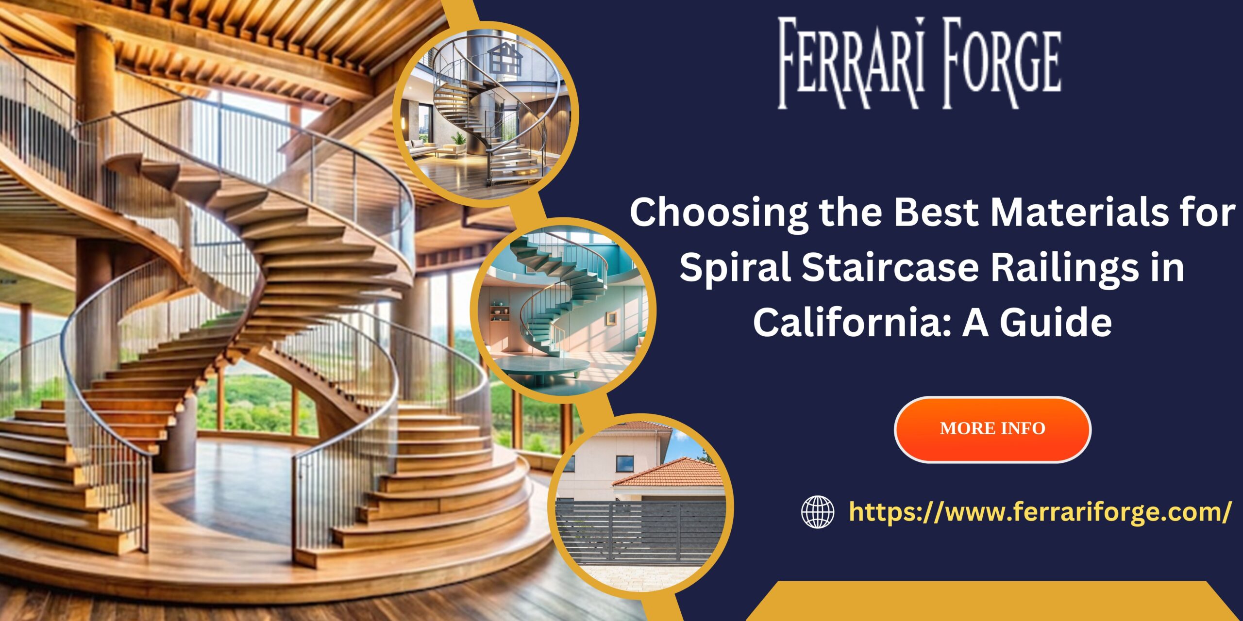 Spiral Staircase Railings in California