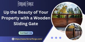 wooden sliding gate