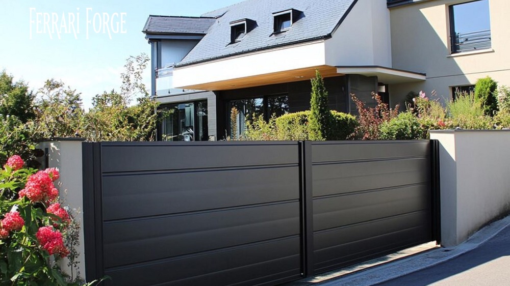 Horizontal Metal Fence in Beverly Hills