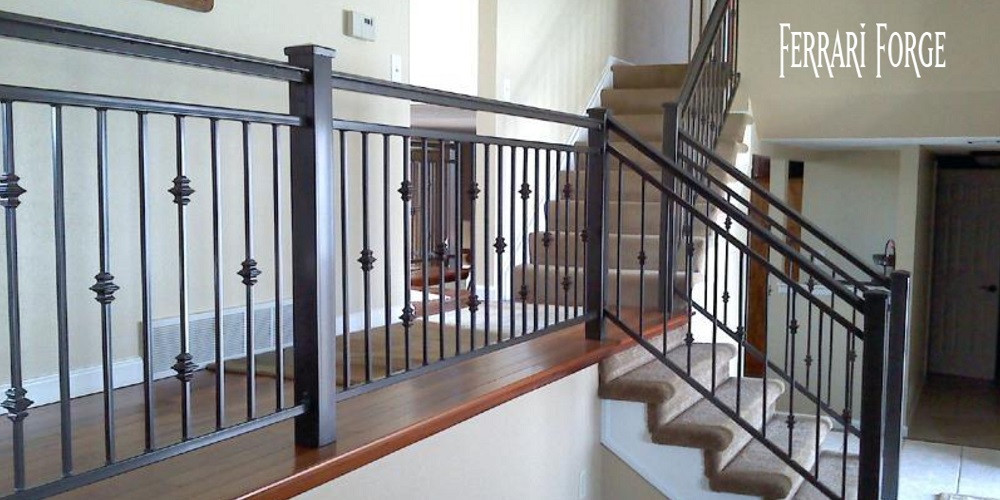 Hand Forged Interior Railing in Beverly Hills