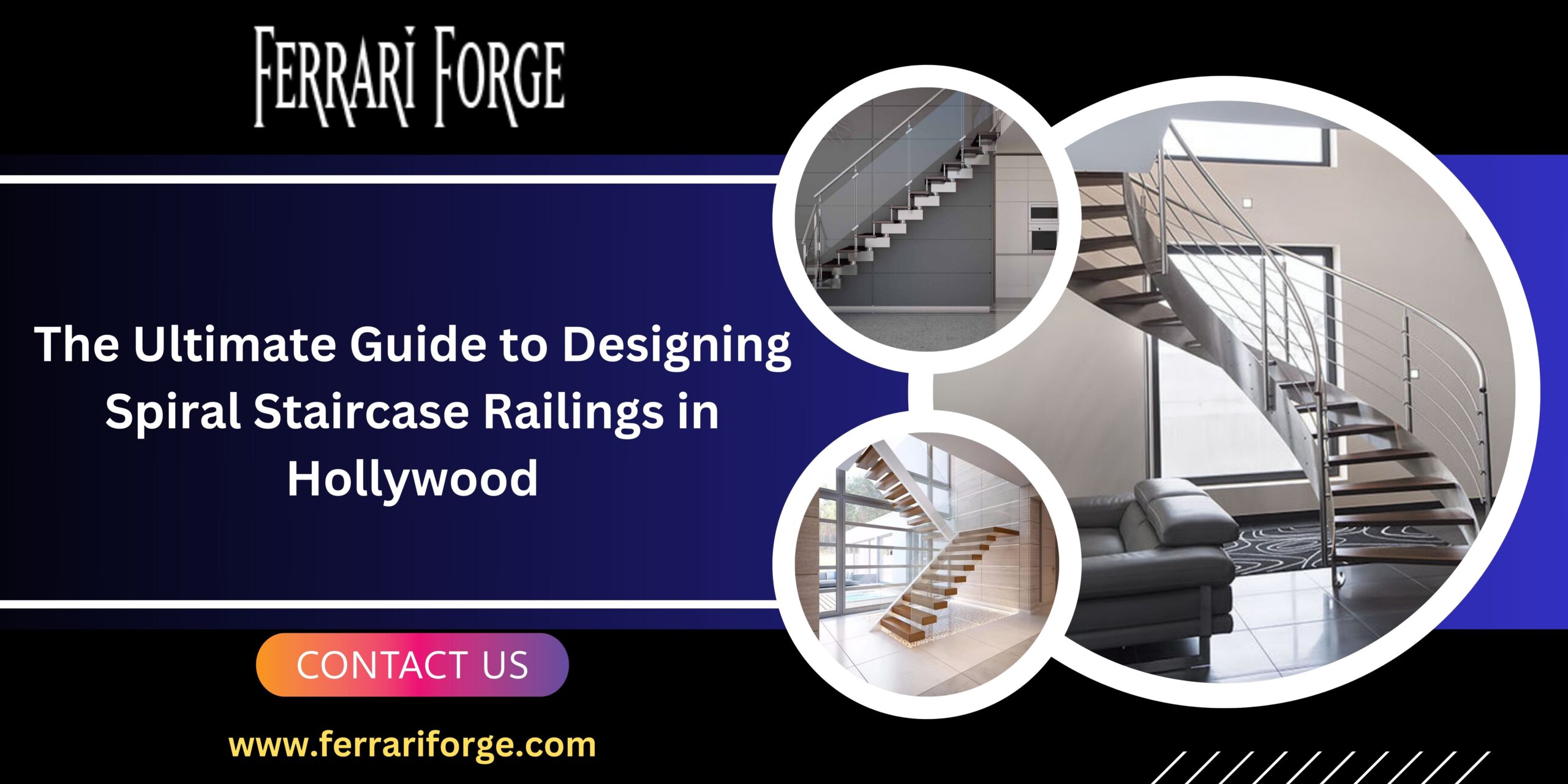 Spiral Staircase Railings in Hollywood